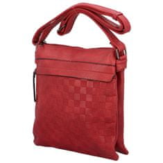 ERICK STYLE Dvoukomorová dámská koženková crossbody Hugo, červená