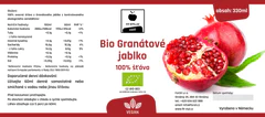 FIT-STYL.CZ BIO Granátové jablko, 100% šťáva, 330ml (CZ-BIO-003)