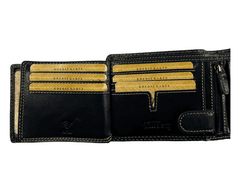 Dailyclothing Celokožená peněženka s jelenem - černá 5278