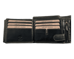 Dailyclothing Celokožená peněženka s křídly - černá 2568