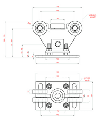 Kovoinox Samonosný systém 70x70x4 mm pro posuvné brány do 200 kg / 4,5 m otvor