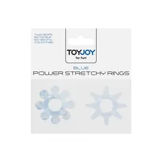 Joy Toy Transparetní modré kroužky POWER STRETCHY RINGS BLUE 2PCS