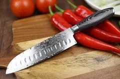 Xinzuo  Santoku nůž 7" XINZUO KÓČI 67 vrstev damaškové oceli 