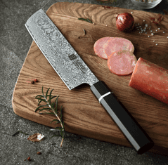 Xinzuo  Kuchyňský nůž Nakiri 7" XINZUO OSAKA 67 vrstev damaškové oceli 