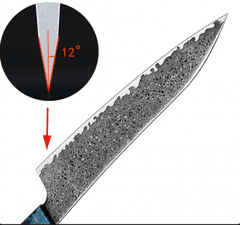 GRAND SHARP  Šéfkuchařský nůž 8.6" GRAND SHARP 67 vrstev damaškové oceli 