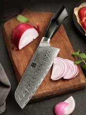 Xinzuo  Santoku nůž 7.3" XINZUO ŠIGA 67 vrstev damaškové oceli 
