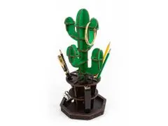 EWA ECO-WOOD-ART Stolní organizér Kaktus zelený 3D puzzle