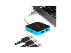 Beik Čtyřportový USB 3.0 hub rozbočovač HYD-9003B - modrý