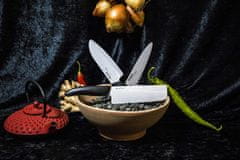 Kyocera Keramický nůž Nakiri s bílou čepelí - 15 cm, černá plastová rukojeť FK-150WHN