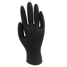 D5000 Nitrilové rukavice černé nepudrované vel. S