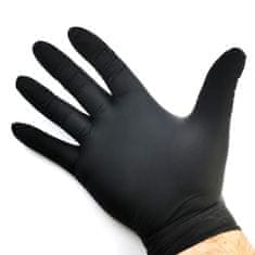 D5000 Nitrilové rukavice černé nepudrované vel. S