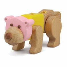 My Zoo Dřevěné hračky - hravá stavebnice moje zoo - medvěd