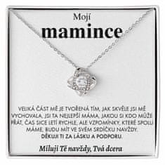 Lovilion Dámsky náhrdelník se zirkoniovými krystaly a kartička se zprávou "Mojí mamince", Dárek k Valentýnu, Valentýn 2024, Dárek na Valentýna | SAMIRA