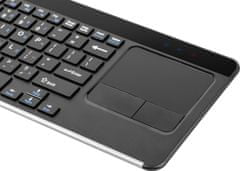 Natec Bezdrátová klávesnice s touch padem pro Smart TV Natec Turbot, hliníkové tělo
