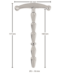 PENISPLUG Kovový kolík do penisu ve tvaru kotvy Anchor Large (kapkovitý, 10 mm)
