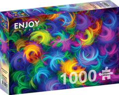 ENJOY Puzzle Abstraktní neonová peříčka 1000 dílků