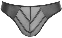 Svenjoyment Lesklá pánská tanga s průsvitnou kapsou na penis (venjoyment), černá XL