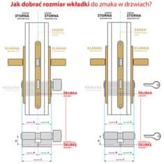 Giełdziński A.Met Vložka 55/55 mosaz pro zámek dveří 3klíče