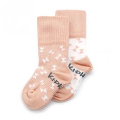 KipKep dětské ponožky Stay-on-Socks 0-6m 2páry Party Pink