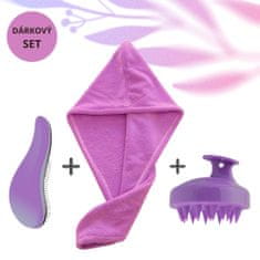 GR Products Dárkový set: Rychleschnoucí ručníkový turban, masážní kartáč + hřeben Magic