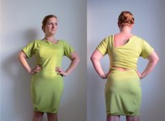 VeRa - Ver Ráčilová Letos naposled návaznost - zeleno-žluté úpletové šaty