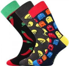 Lonka barevné společenské ponožky Woodoo MIX I (3 páry v balení), 39-42