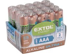 Extol Energy Baterie alkalické, 20ks, 1,5V AA (LR6)
