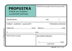 Propustka, A7, 100 listů