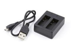 XREC Nabíječka Mini USB pro 2x dvě baterie SJCAM SJ4000