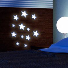 Crearreda Samolepicí dekorace Crearreda FM S Glow Star 59506 Svítící hvězdy
