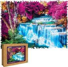 Puzzler Magic Wood Dřevěné puzzle Barevný vodopád, Thajsko 250 dílků