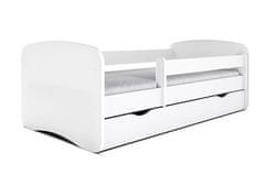 Kocot kids Dětská postel babydreams bílá se šuplíkem, s matrací 160/80 (LBD_BI_16/8B_WZ_ZS_M) 2*Karton