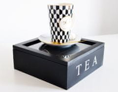 Home&Styling Dřevěná krabička na čaj TEA, 9 přihrádek
