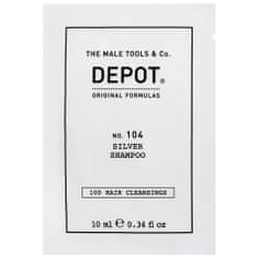 DEPOT No. 104 Silver - šampon pro šedivé a odbarvené vlasy pro muže, 10 ml