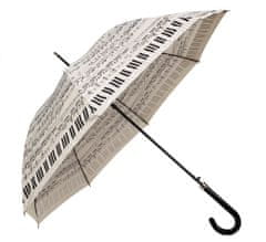 Simmy Luxusní holový deštník Noty + klaviatura krémový