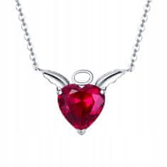 FRAISE Stříbrný náhrdelník 925 s andělem a srdcem