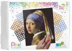 Pixelhobby Sada základní desky Pixel Classic 4 - obraz Dívka s perlovou náušnicí - Vermeer