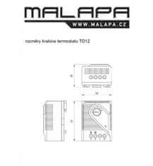 Malapa TO12 - MINI termostat 5° až +60°C (topení a chlazení)