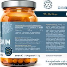 WoldoHealth® Hořčík Tri-Magnesium dicitrát 120 kapslí