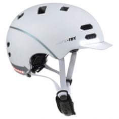 Safe-Tec SK8 White L chytrá bluetooth helma