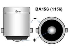 Rabel 24V LED autožárovka BA15S 19 smd T 4014 P21W 1156 bílá