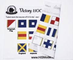 HiSModel Sada vlajek pro model -Heller HMS Victory 1:100, Nelsons signal od Trafalgaru