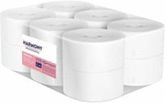 Harmony Professional Papír toaletní JUMBO Ø 190 mm celulózový 2-vrstvý / 12 ks