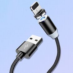 Kaku Nabíjecí kabel Magnetický kabel iPhone Lightning 3A 1m KAKU Hedong (KSC-306) černý