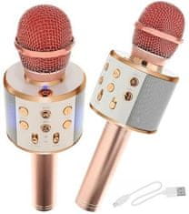 WSTER WSTER WS 858 Karaoke bluetooth mikrofon růžová