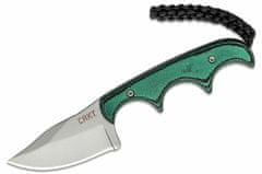 CRKT CR-2387 Minimalist Bowie Gears malý nůž na krk 5,3 cm, zeleno-černá, G10, pouzdro