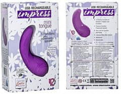 Impress Mini Tongue / silikonový vibrátor - Fialová