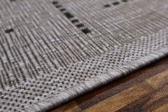Devos Kusový koberec FLOORLUX Silver/Black 20008 – na ven i na doma 60x110