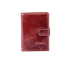 Buffalo Hnědá kožená peněženka s ražbou a zapínáním na druk CE-PR-N890L-VTU.77_281618 Univerzální