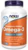 NOW Foods Omega-3, molekulárně destilované, 200 softgelových kapslí